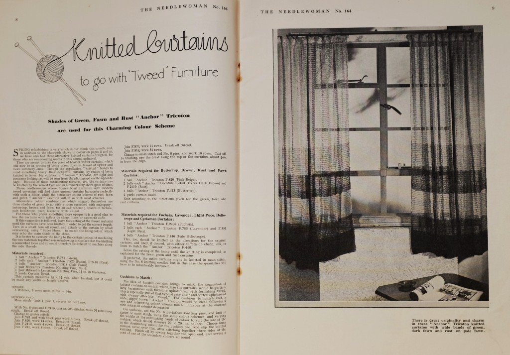 1930s knitted curtains