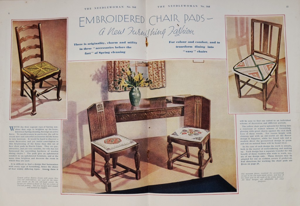 1930s embroidered chair covers