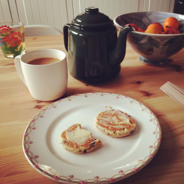 Tea and welsh cakes