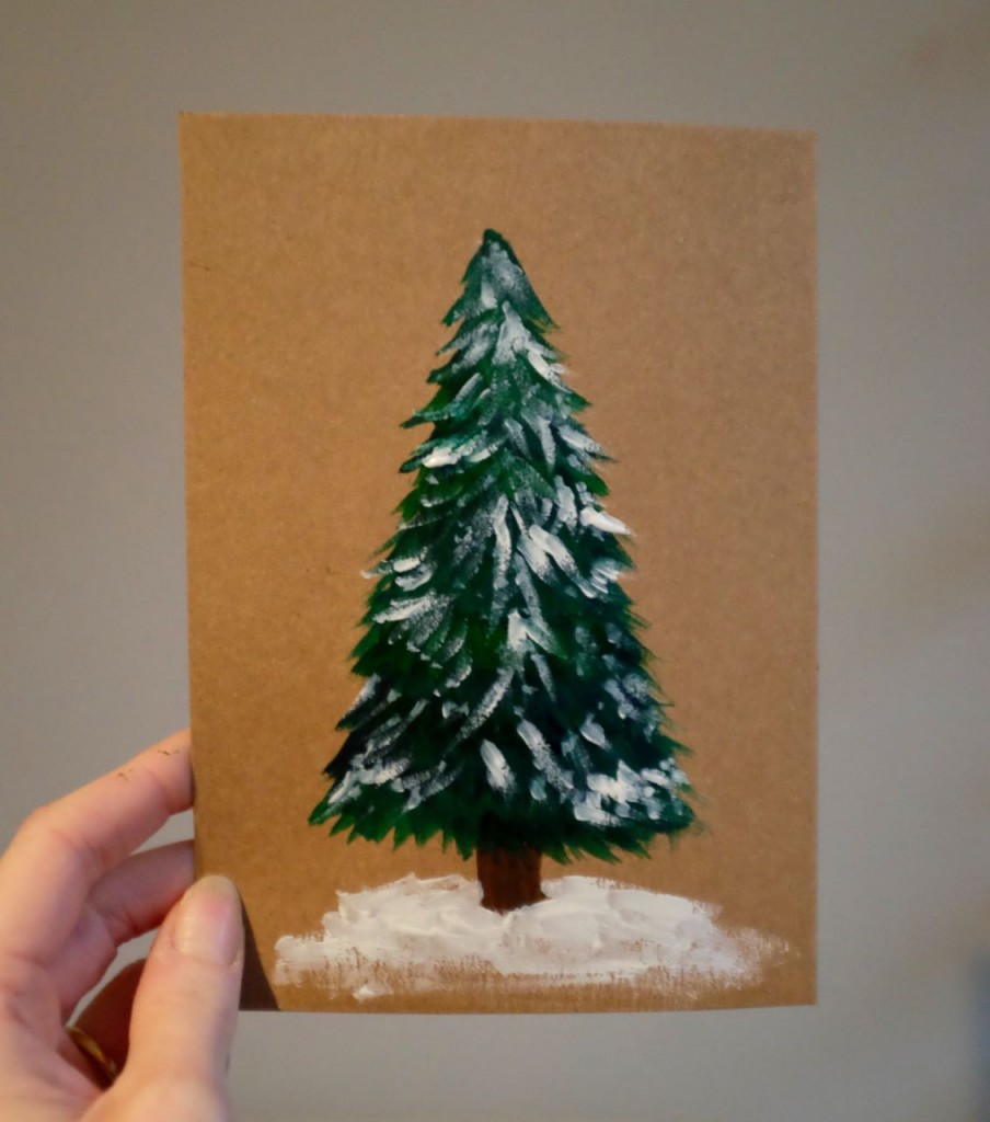 Snowy Christmas tree card