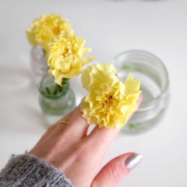 Yellow carnations