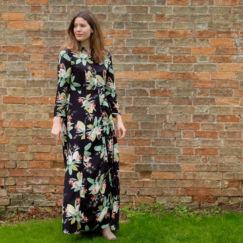 Seventies style maxi shirt dress by Peacocks